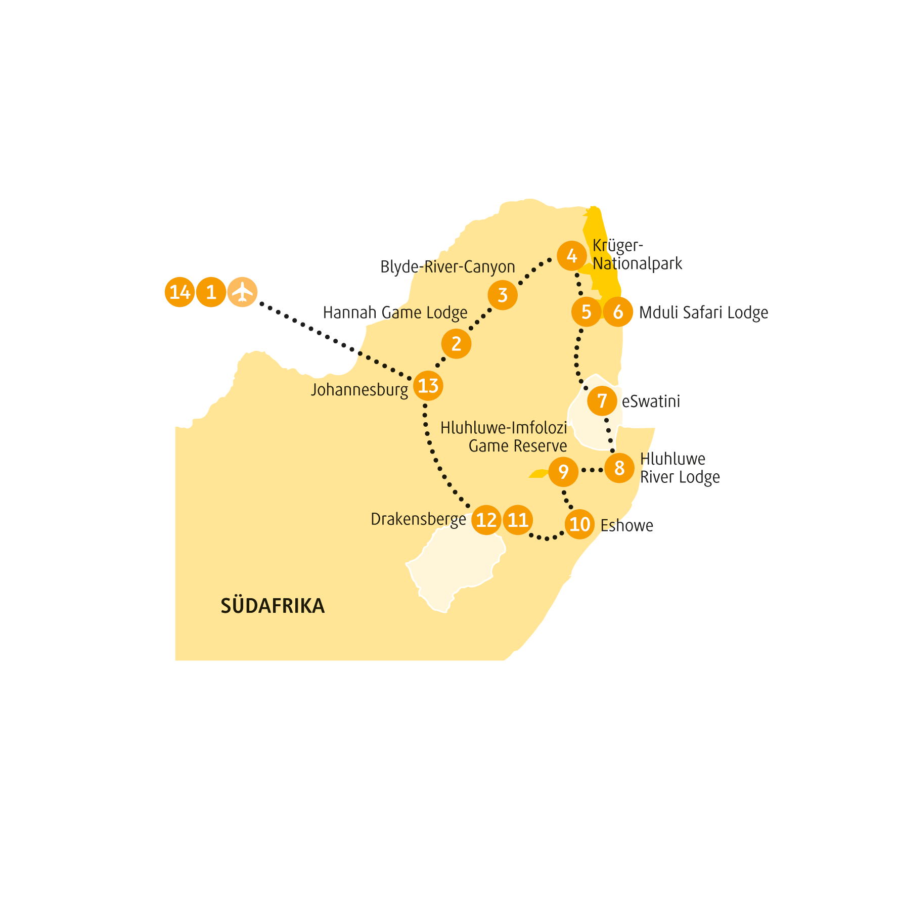  Südafrika und Eswatini Krüger Afrika Erlebnis-Reisen