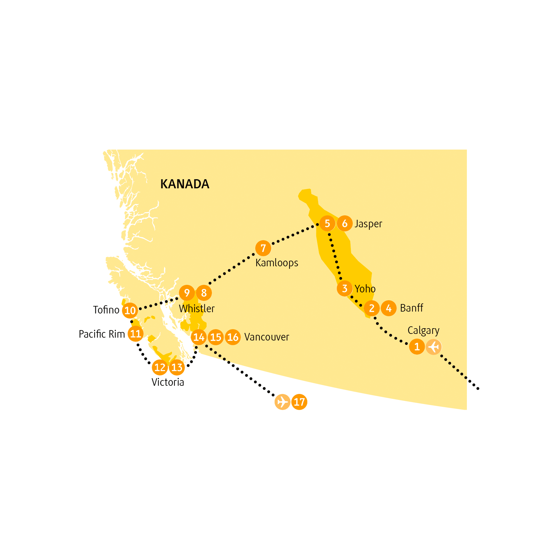Reisekarte CAROC-neu