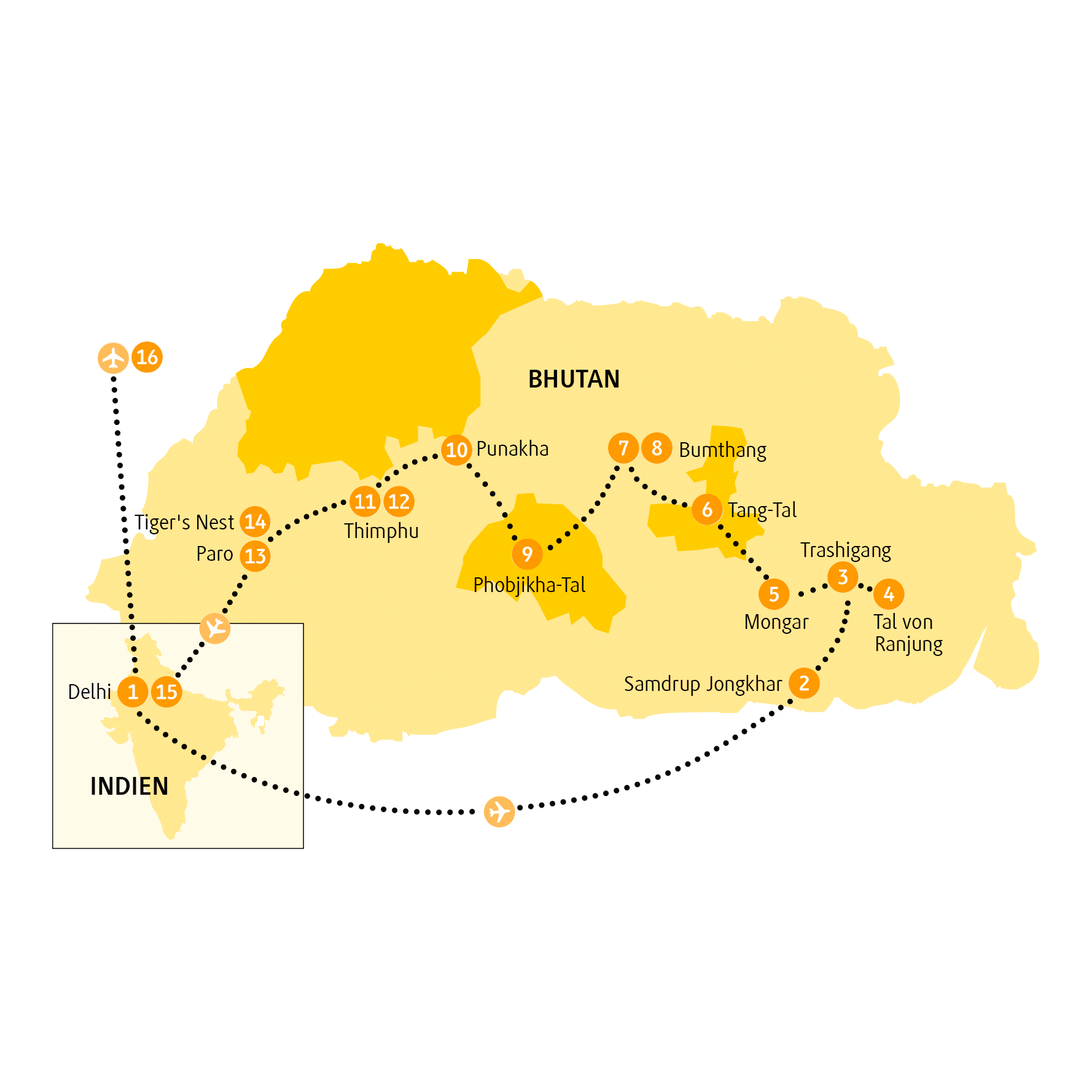 Reisekarte BTHIM