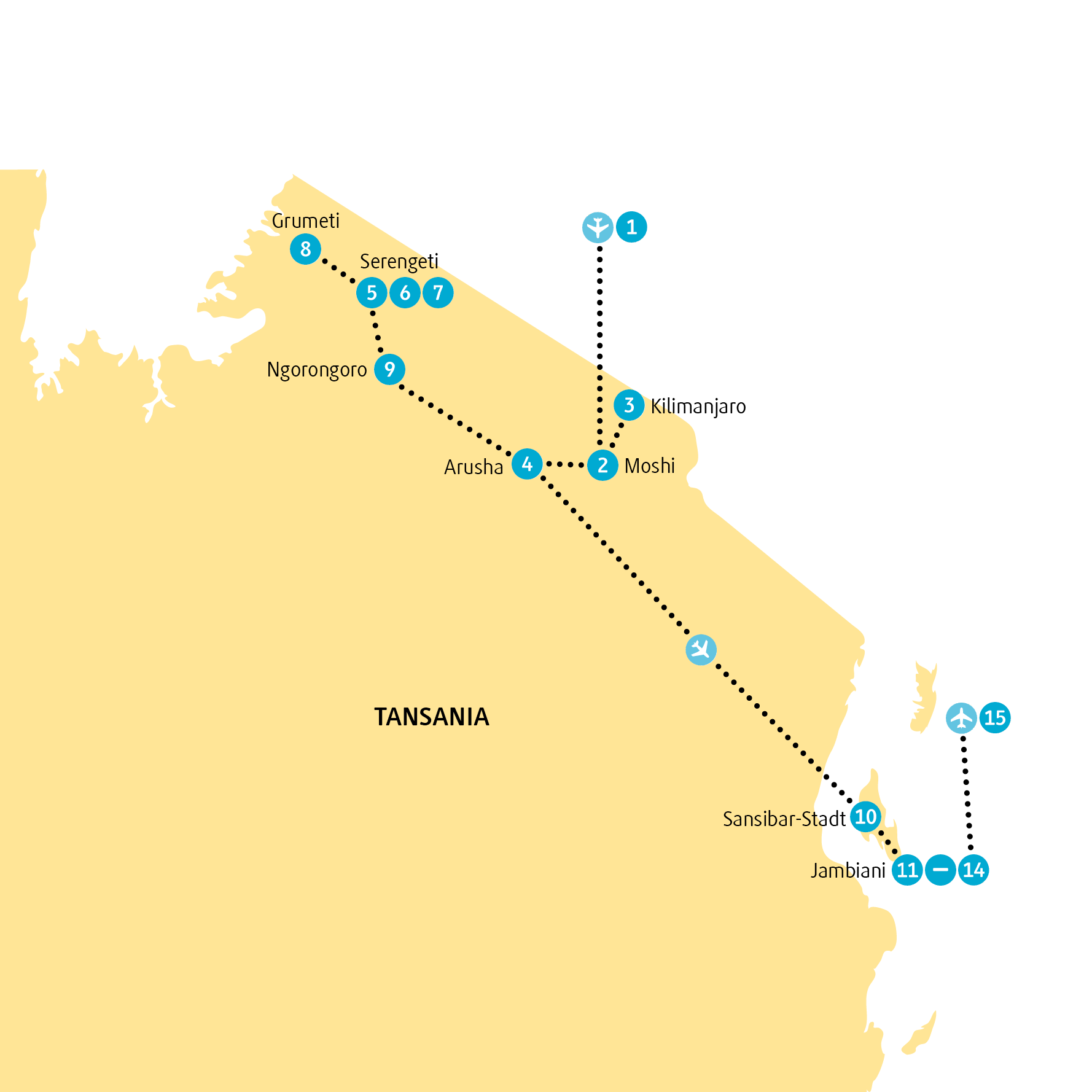 Reisekarte TZYUN