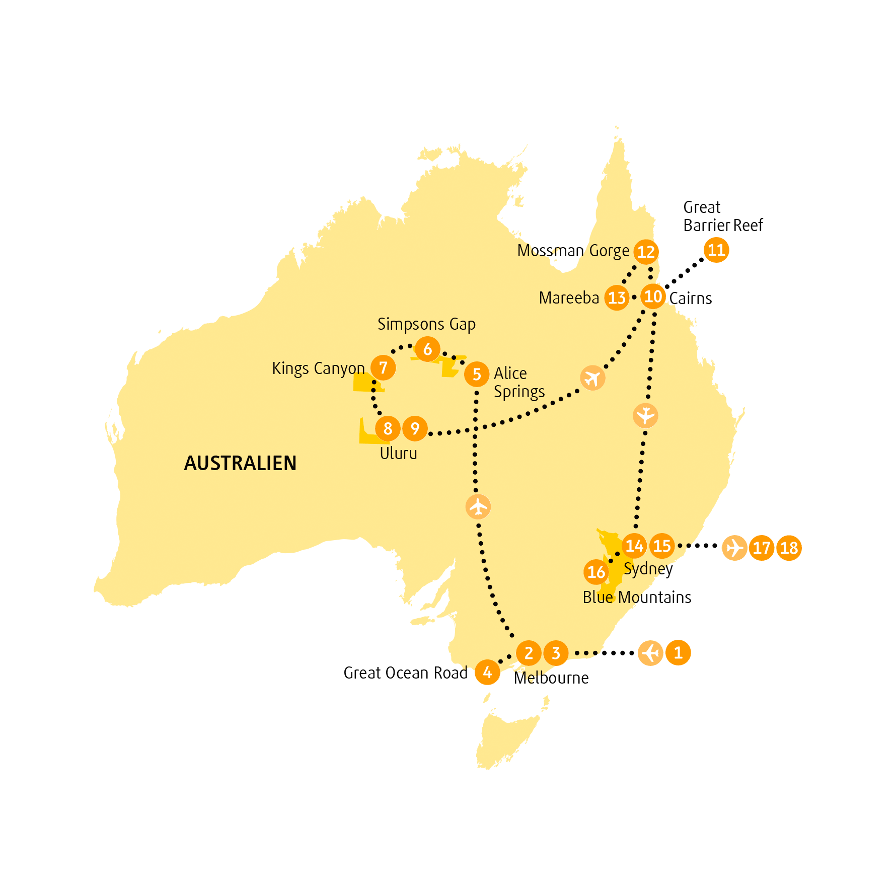 Reiseroute AUULU