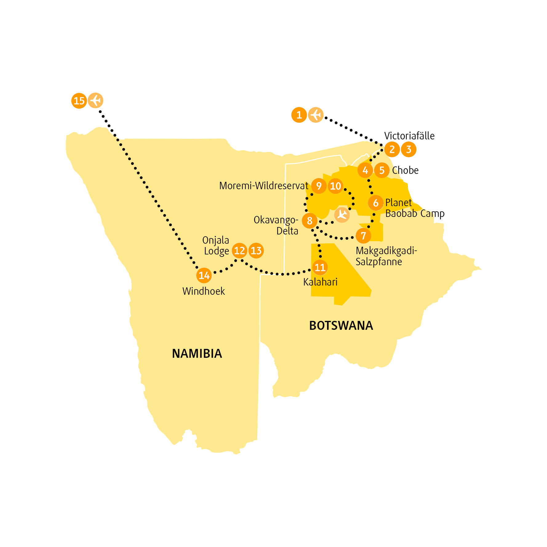 Reiseroute BWOKA