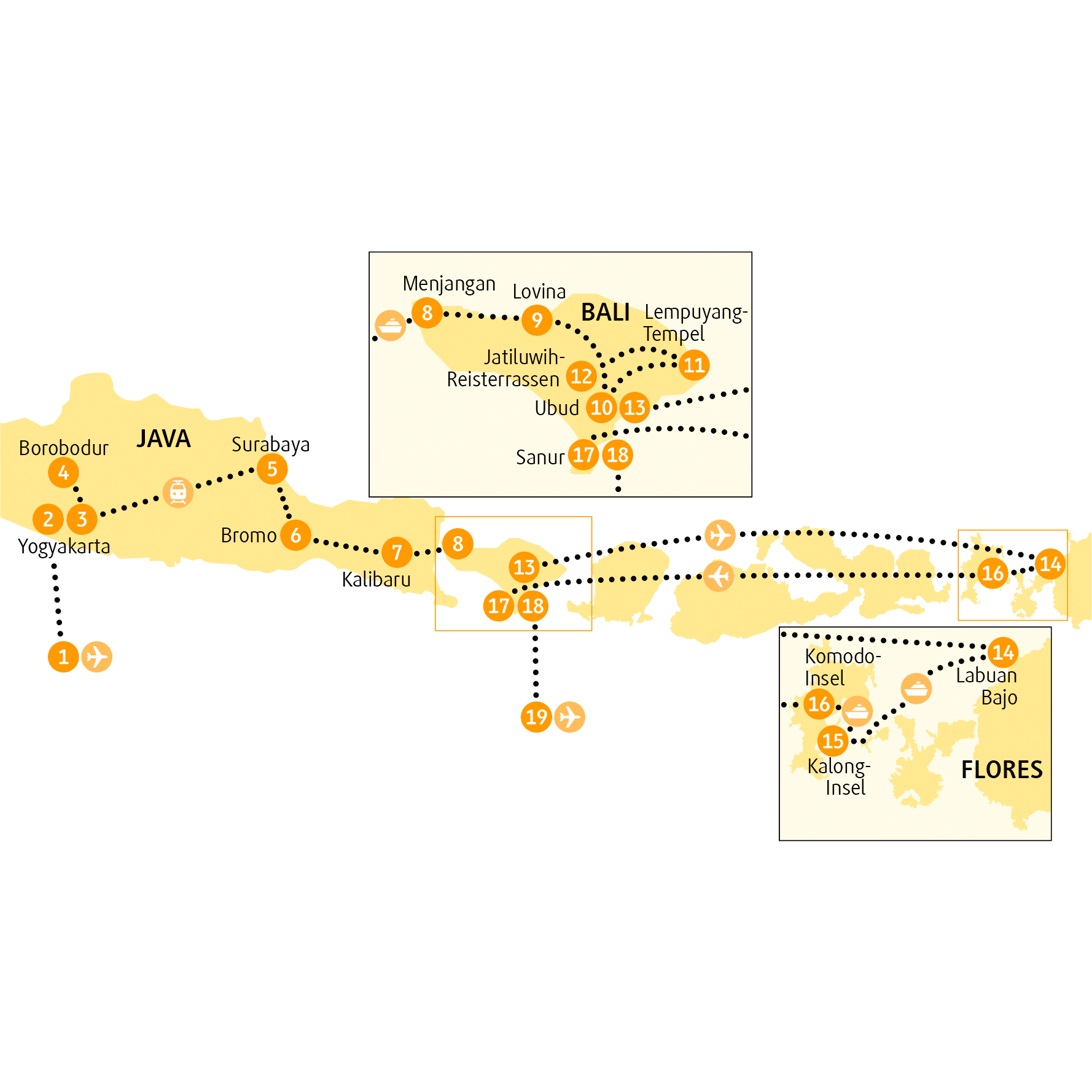Reiseroute IDKOM