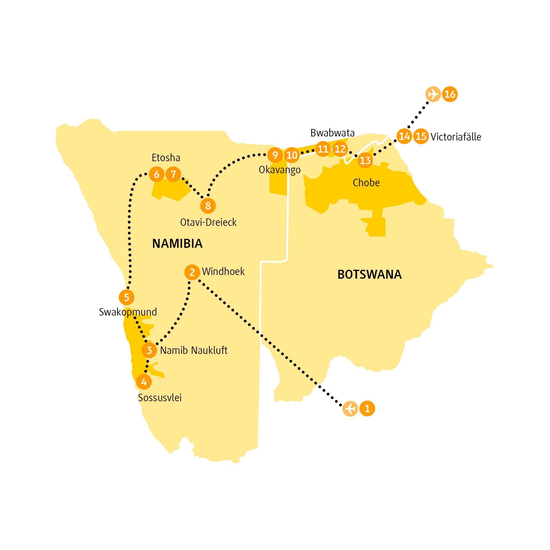 Reiseroute NACAP