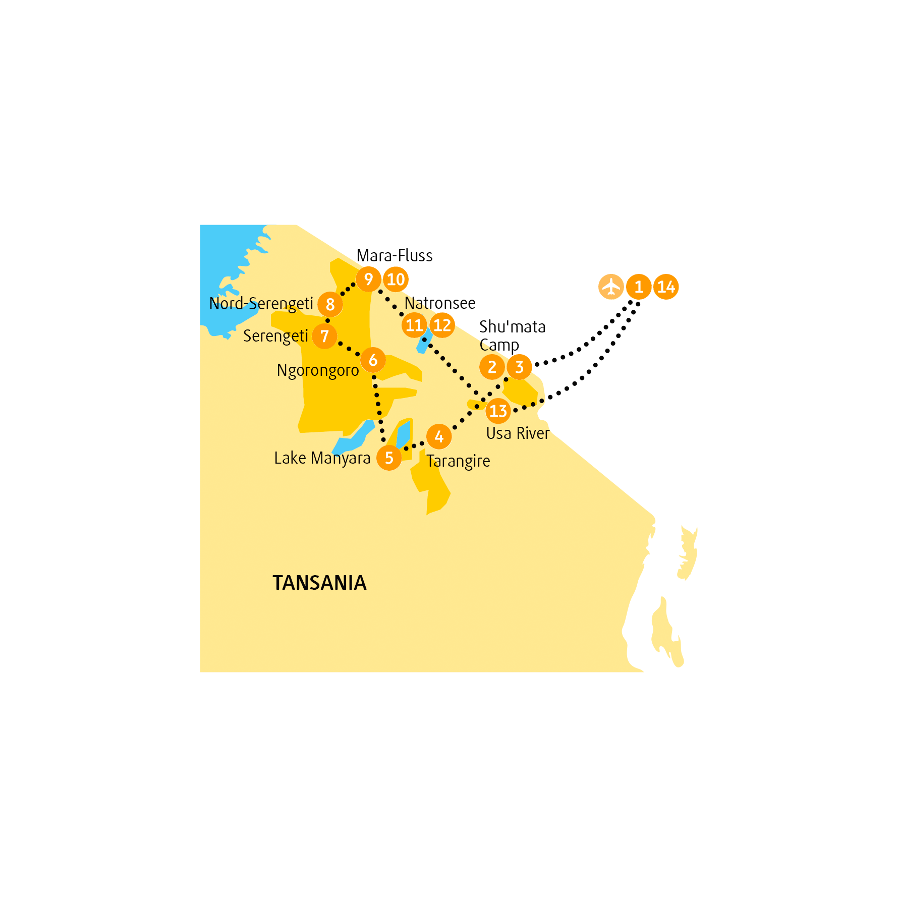 Reisekarte TZMAR