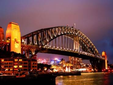 Sydney, Hafenbrcke bei Nacht